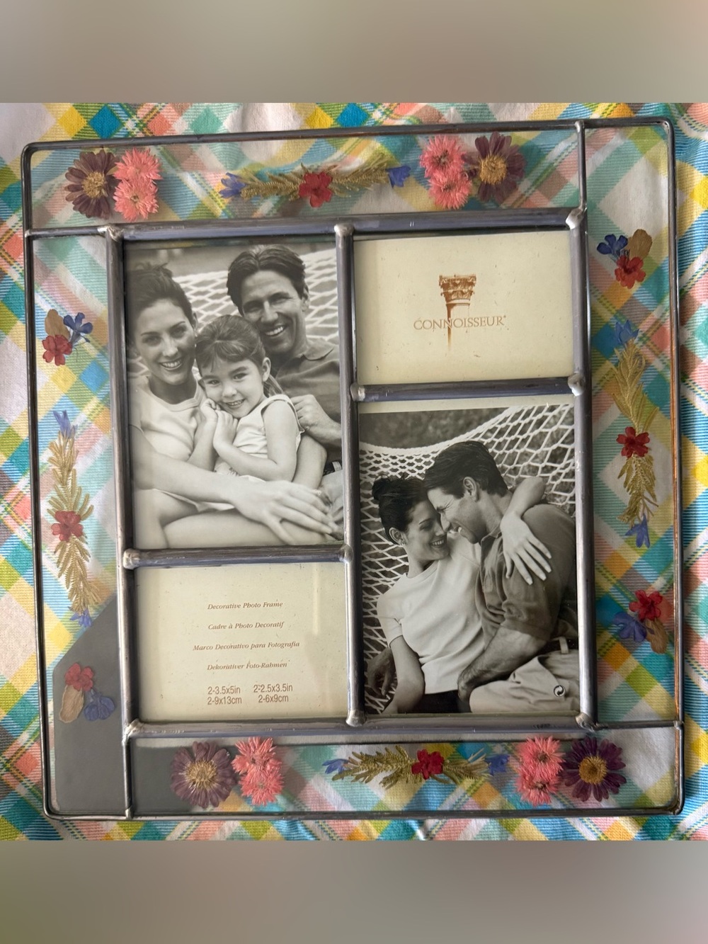 Floral Multi-Opening Photo Frame - Pink, Green, Yellow